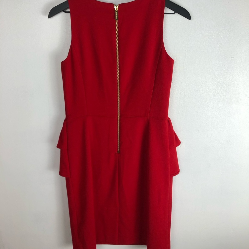Michael Kors red Peplum Dress 2 - Picture 4 of 4